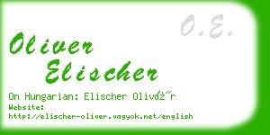 oliver elischer business card